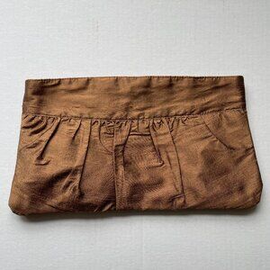 Vintage copper silk clutch